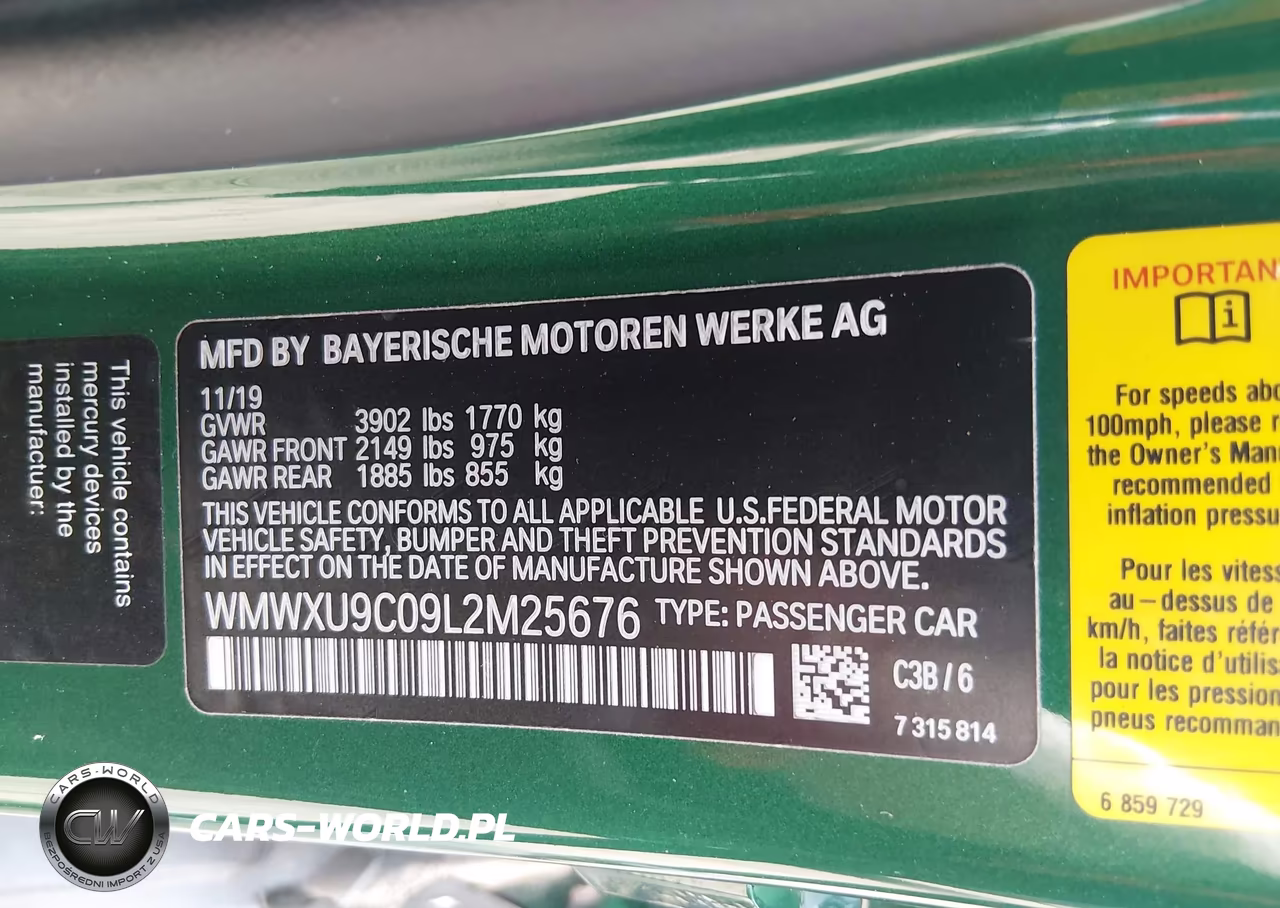 2020 Mini Hardtop Cooper S VIN:WMWXU9C09L2M25676 - 9