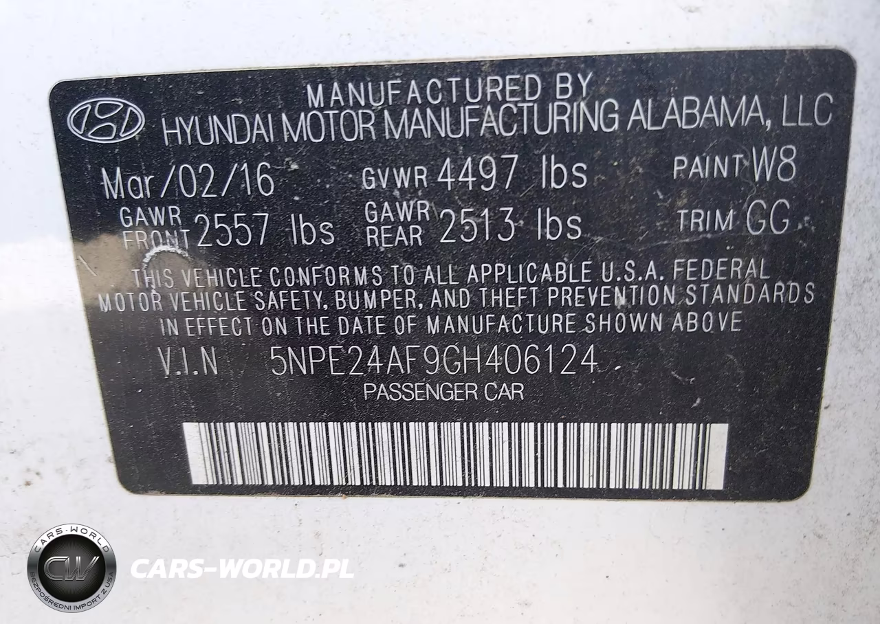 2016 Hyundai Sonata VIN:5NPE24AF9GH406124 - 9