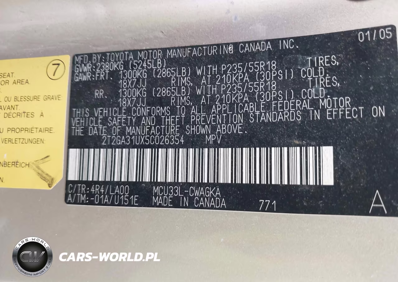 2005 Lexus Rx 330 VIN:2T2GA31UX5C026354 - 9