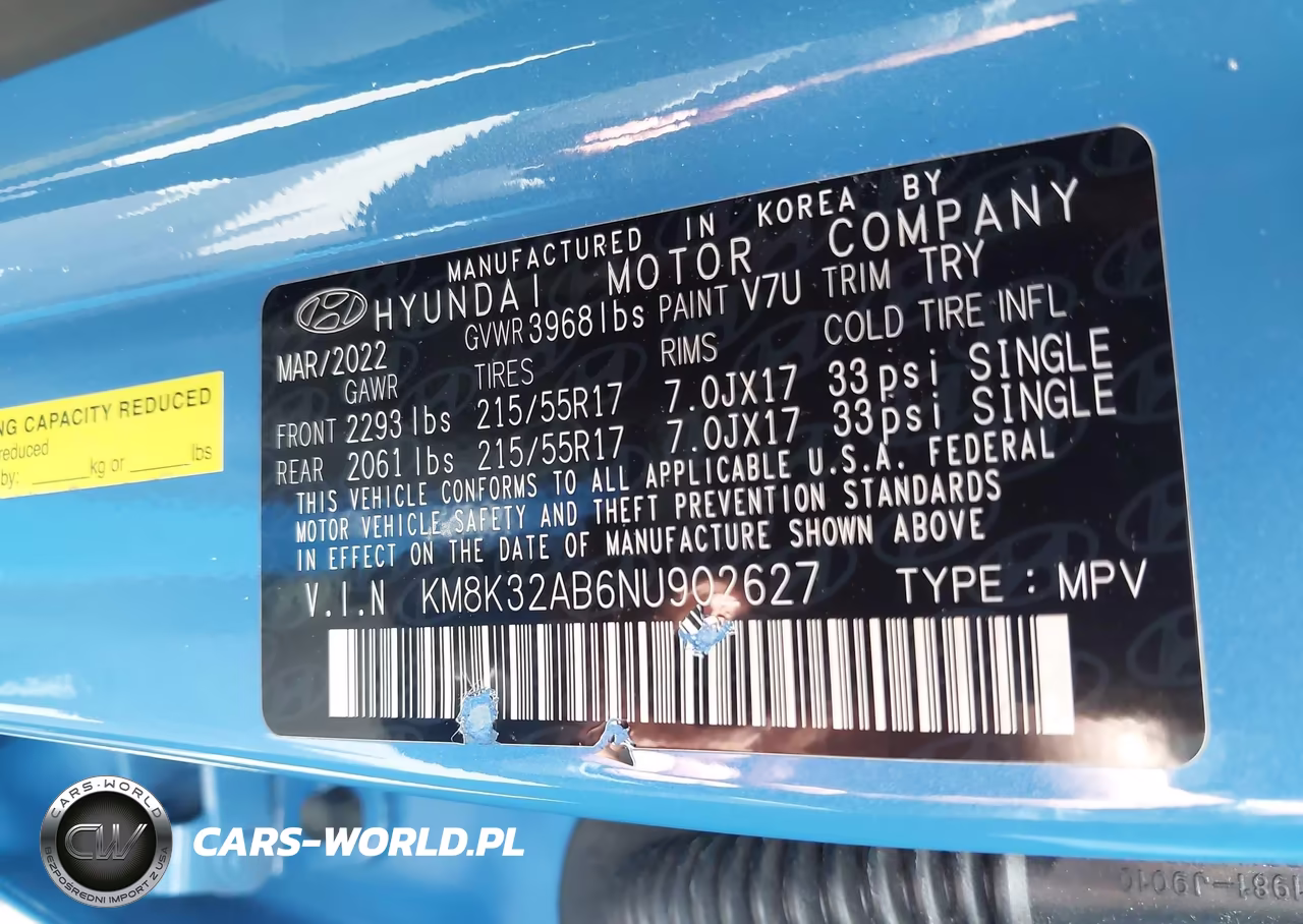 2022 Hyundai Kona Sel VIN:KM8K32AB6NU902627 - 9