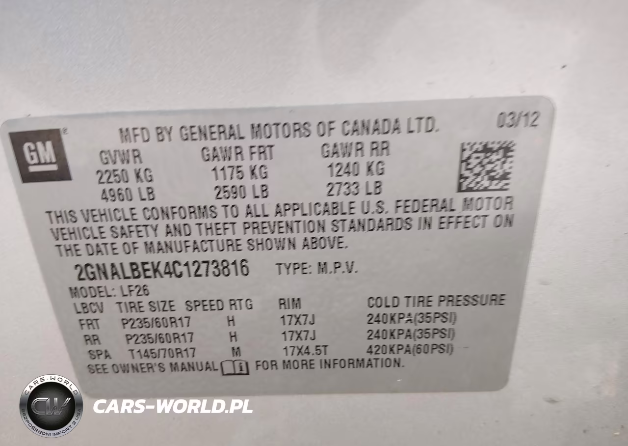 2012 Chevrolet Equinox Ls VIN:2GNALBEK4C1273816 - 9