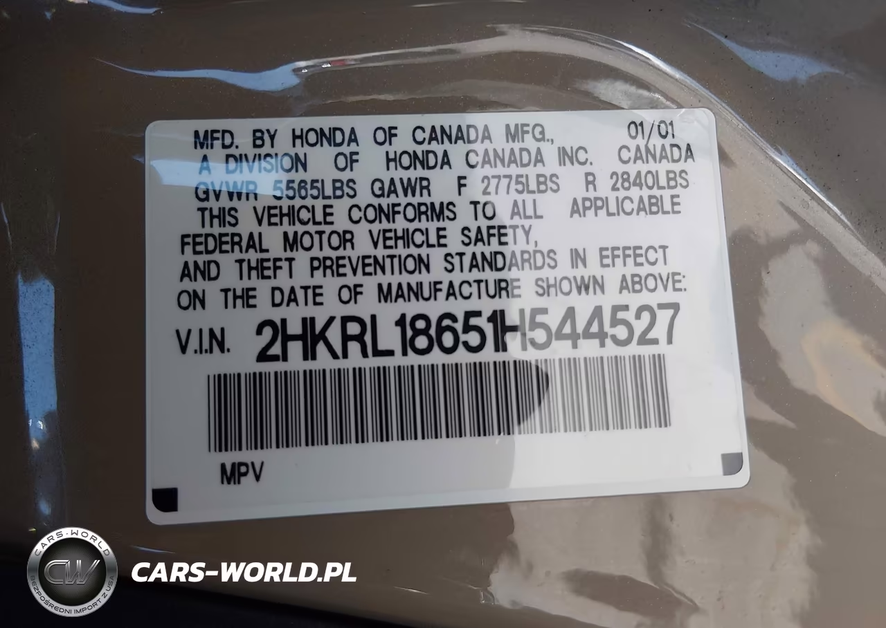 2001 Honda Odyssey Ex VIN:2HKRL18651H544527 - 9