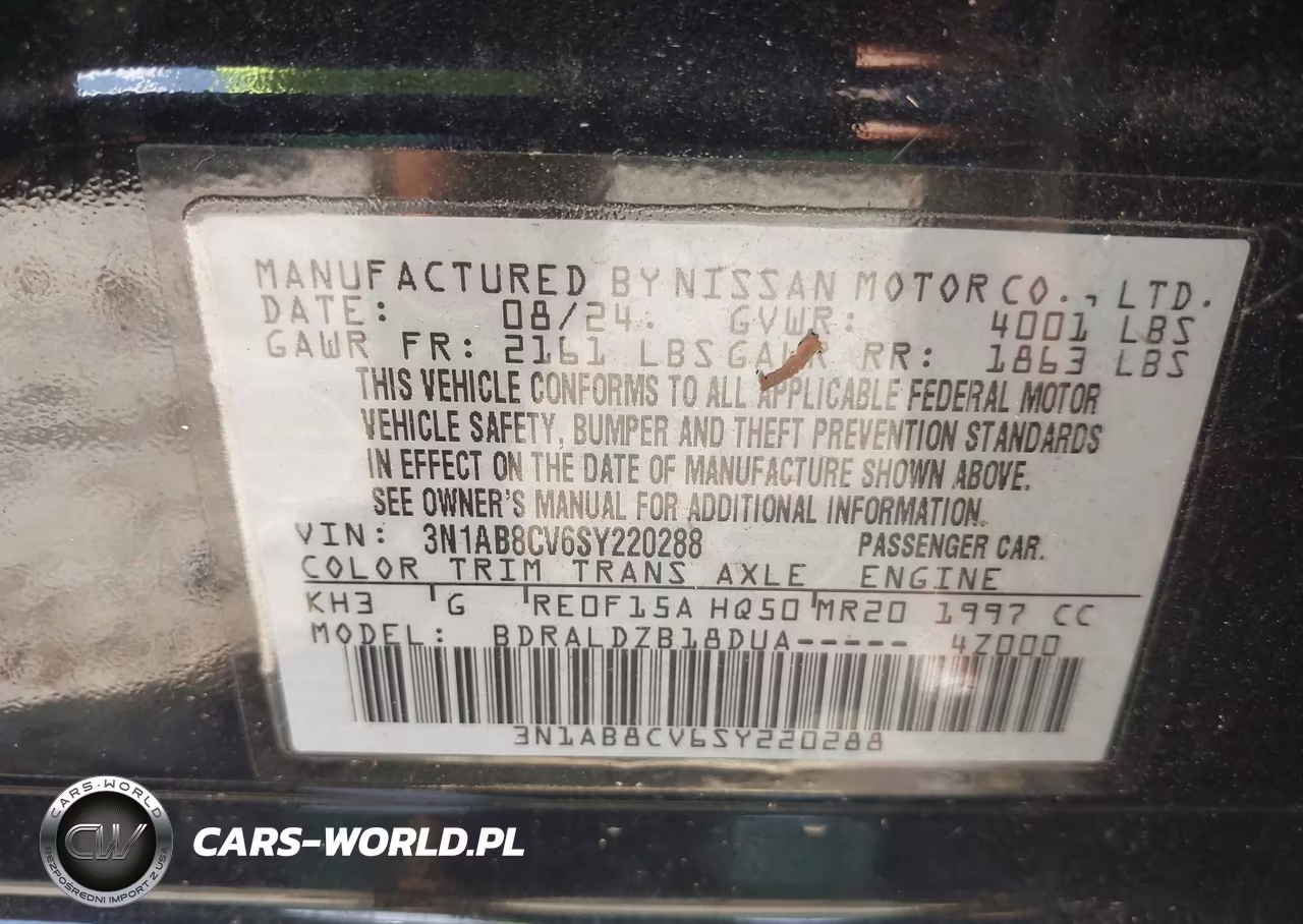 2025 Nissan Sentra Sv VIN:3N1AB8CV6SY220288 - 9