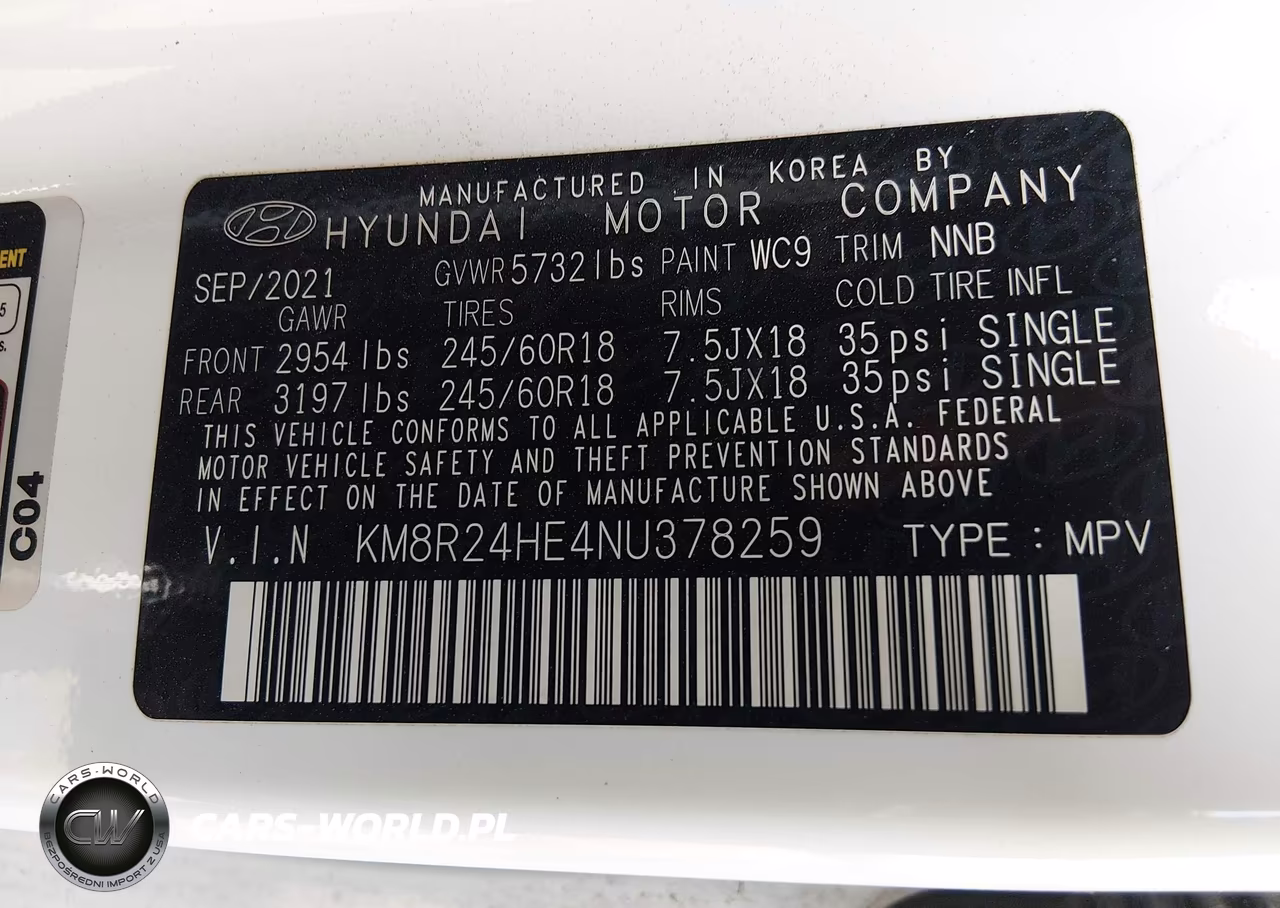 2022 Hyundai Palisade Sel VIN:KM8R24HE4NU378259 - 9