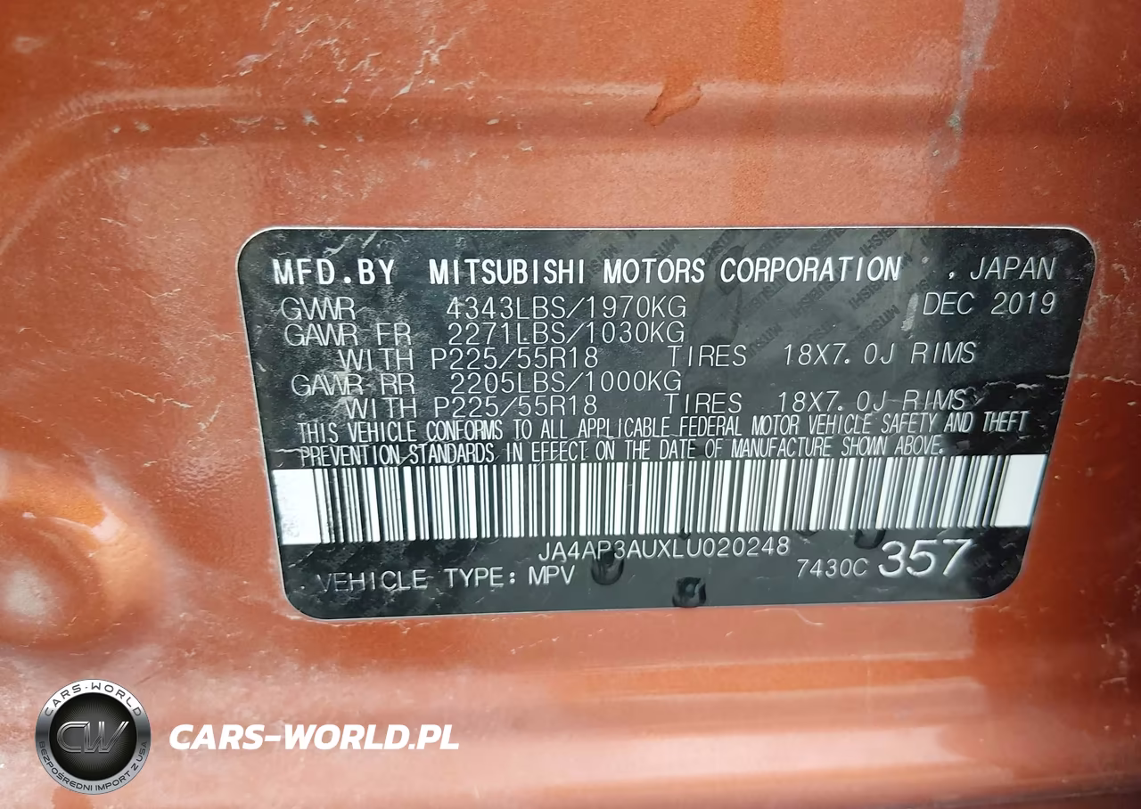 2020 Mitsubishi Outlander Sport 2.0 Be-2.0 Es-2.0 Sp VIN:JA4AP3AUXLU020248 - 9