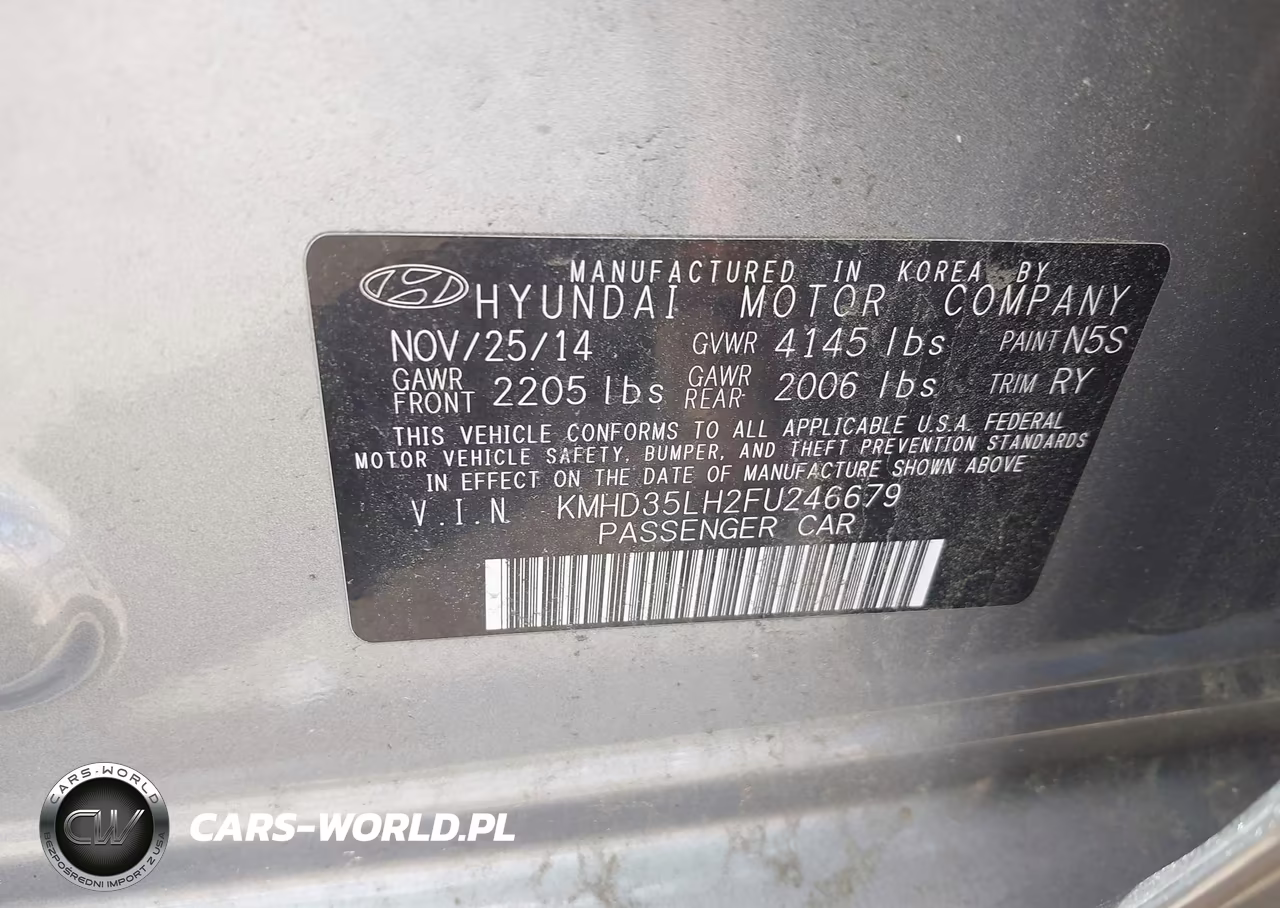 2015 Hyundai Elantra Gt VIN:KMHD35LH2FU246679 - 9