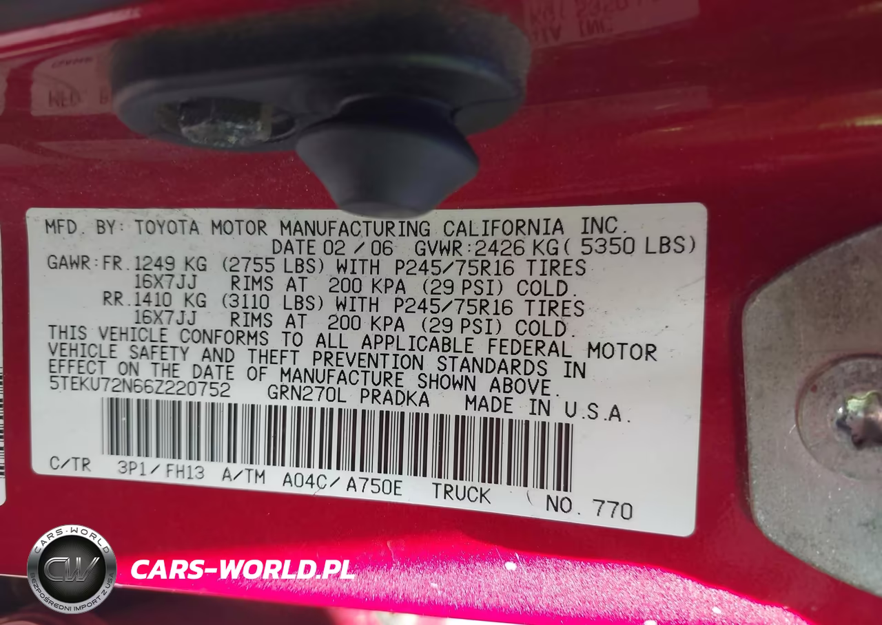 2006 Toyota Tacoma Prerunner V6 VIN:5TEKU72N66Z220752 - 9