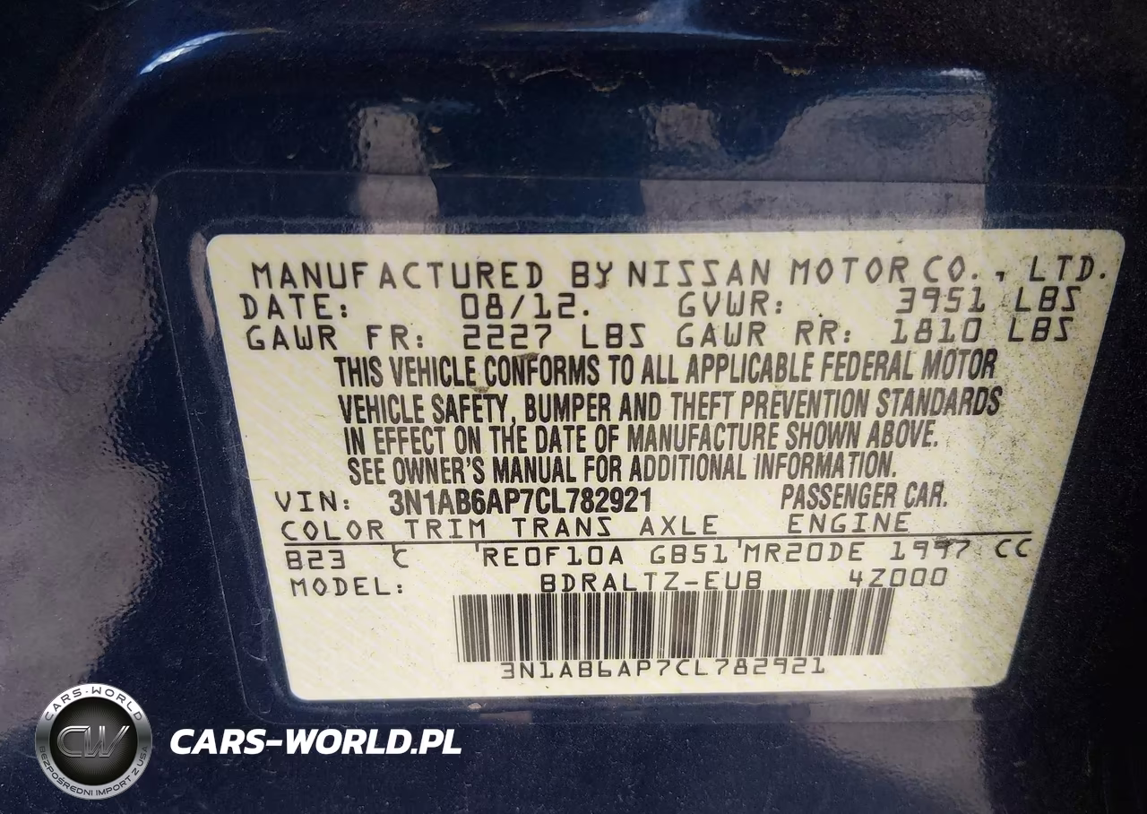 2012 Nissan Sentra 2.0 S VIN:3N1AB6AP7CL782921 - 9