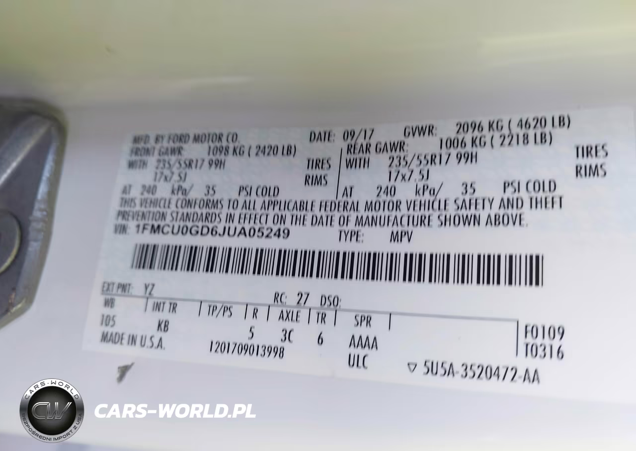 2018 Ford Escape Se VIN:1FMCU0GD6JUA05249 - 9