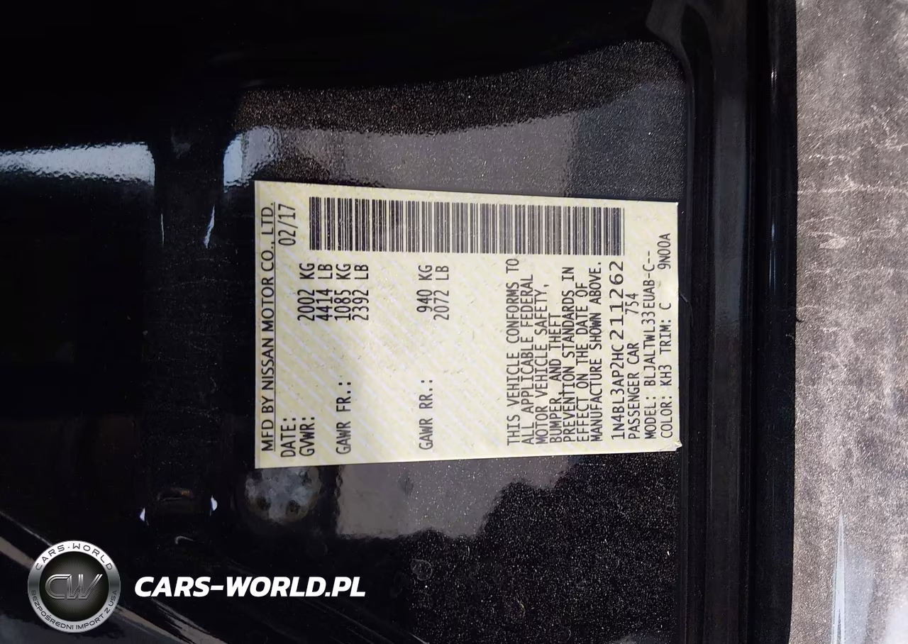 2017 Nissan Altima 3.5 Sl VIN:1N4BL3AP2HC211262 - 9