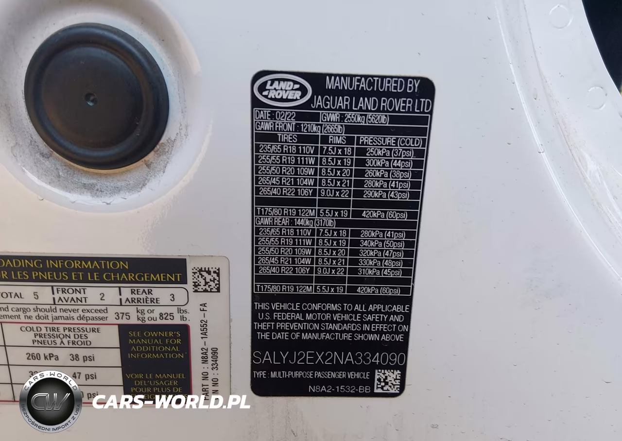 2022 Land Rover Range Rover Velar P250 S VIN:SALYJ2EX2NA334090 - 9