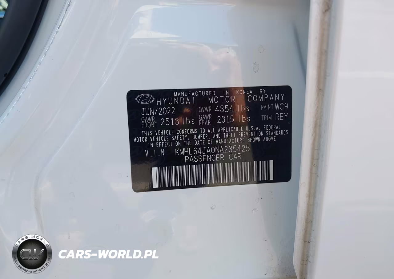 2022 Hyundai Sonata Sel VIN:KMHL64JA0NA235425 - 9