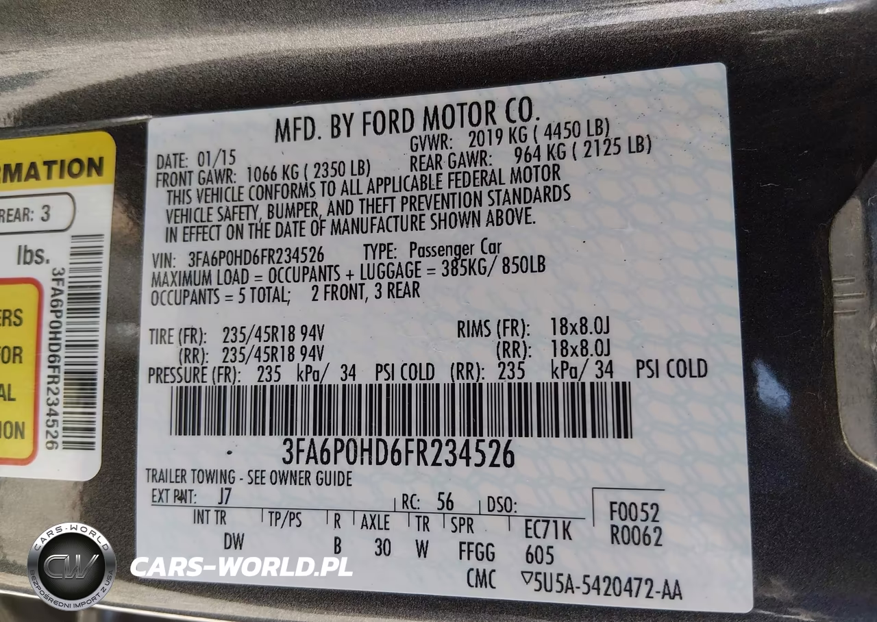 2015 Ford Fusion Se VIN:3FA6P0HD6FR234526 - 9