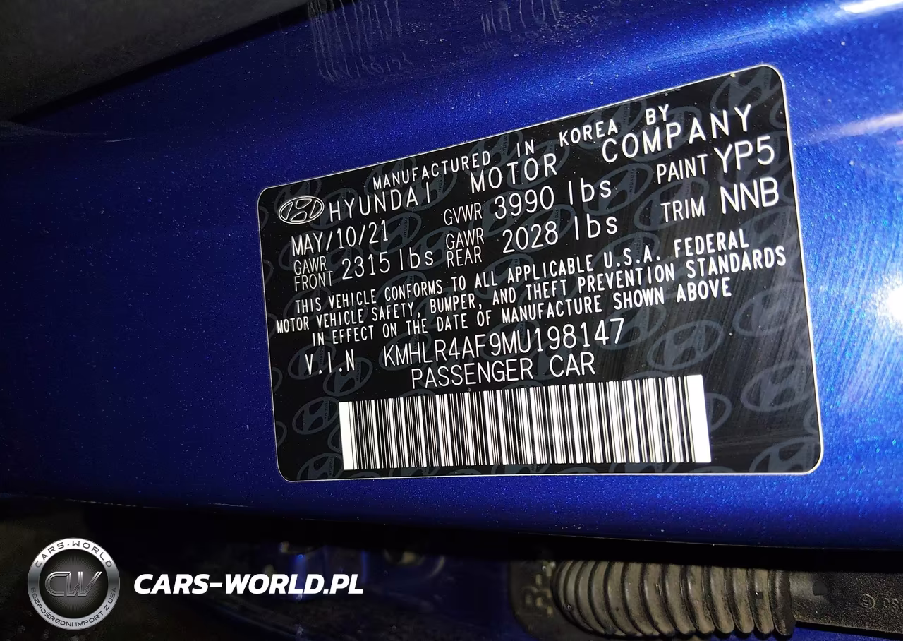 2021 Hyundai Elantra N Line VIN:KMHLR4AF9MU198147 - 9
