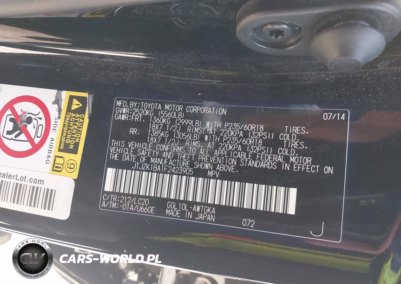 2015 Lexus Rx 350 VIN:JTJZK1BA1F2423905 - 9