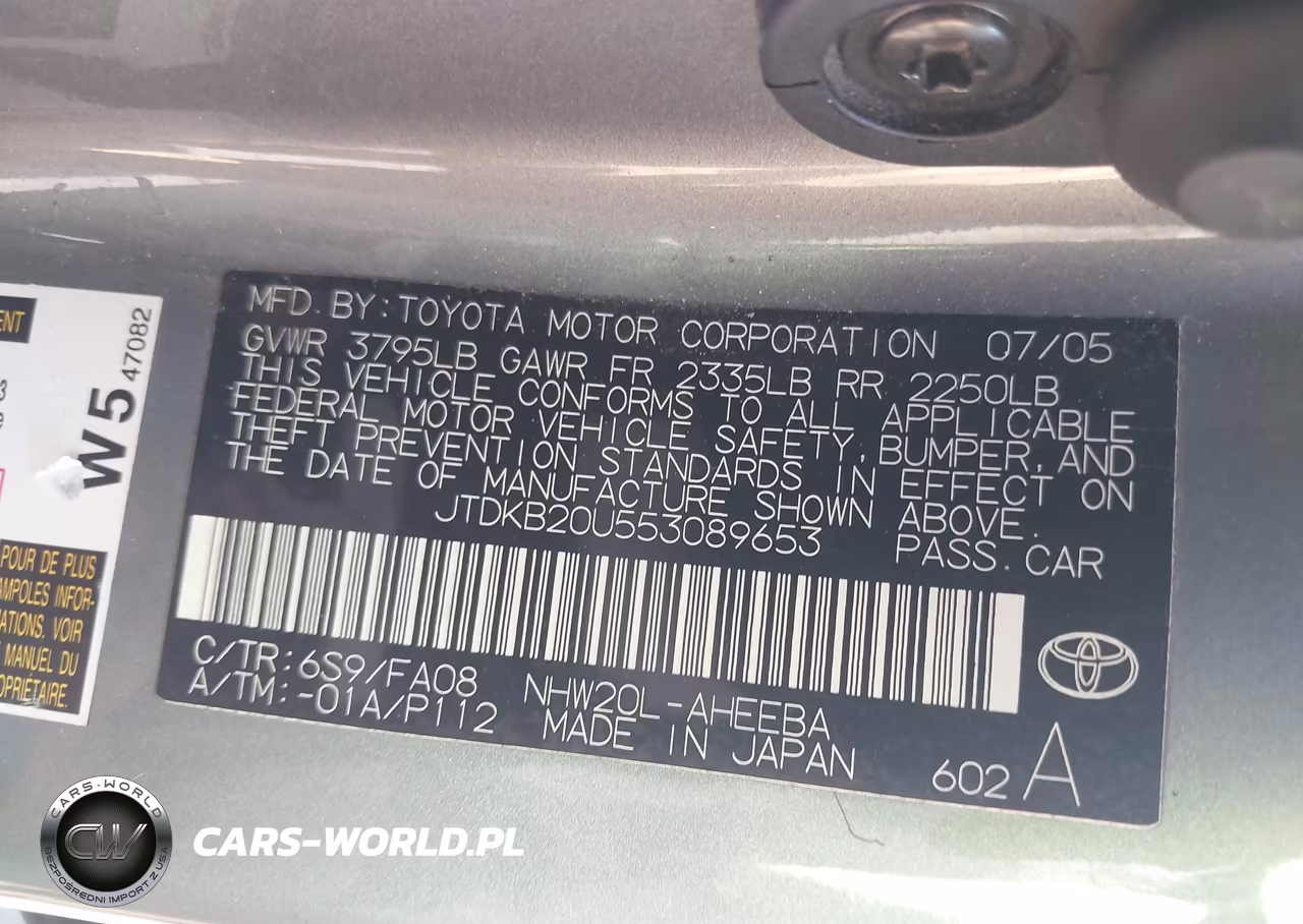 2005 Toyota Prius VIN:JTDKB20U553089653 - 9