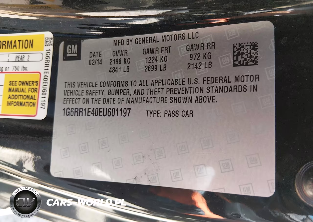 2014 Cadillac Elr Standard VIN:1G6RR1E40EU601197 - 9