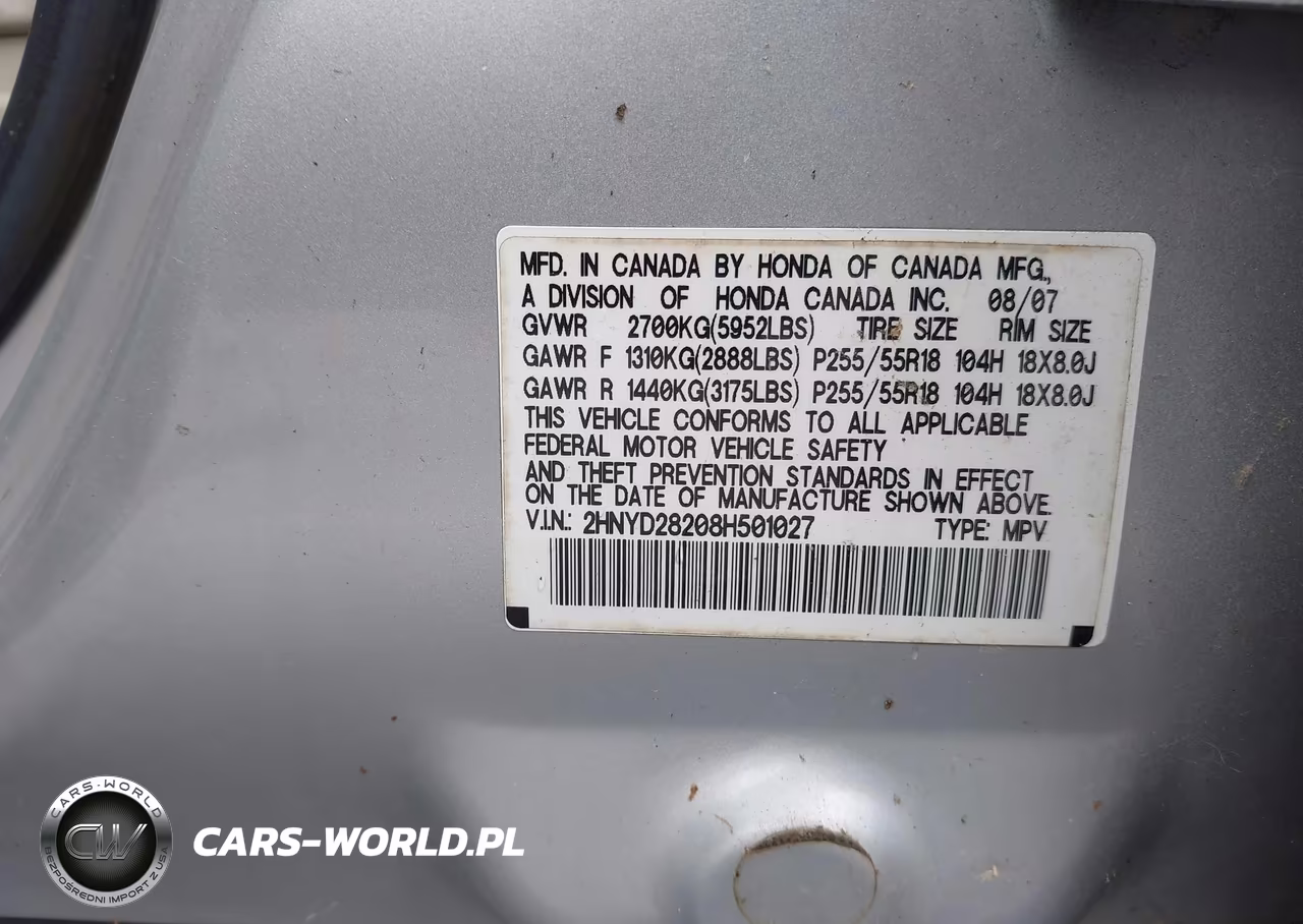 2008 Acura Mdx VIN:2HNYD28208H501027 - 9