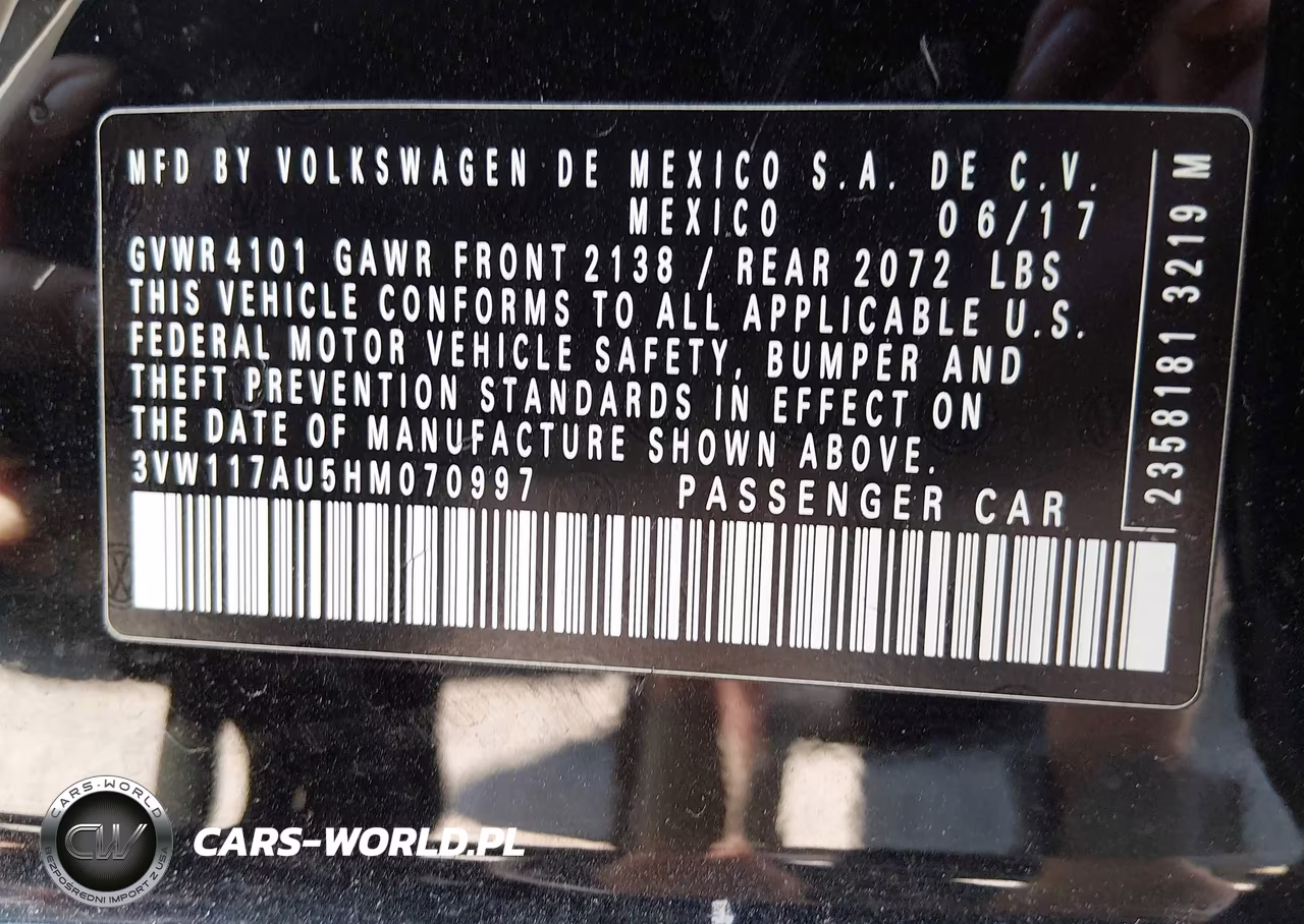 2017 Volkswagen Golf Tsi S 4-Door-Tsi Wolfsburg Edition 4-Door VIN:3VW117AU5HM070997 - 9