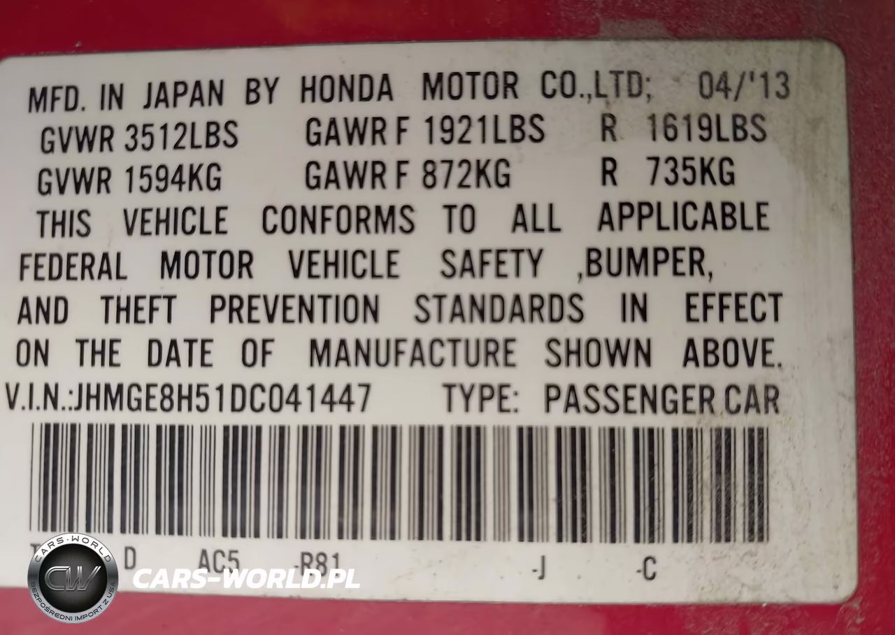 2013 Honda Fit Sport VIN:JHMGE8H51DC041447 - 9