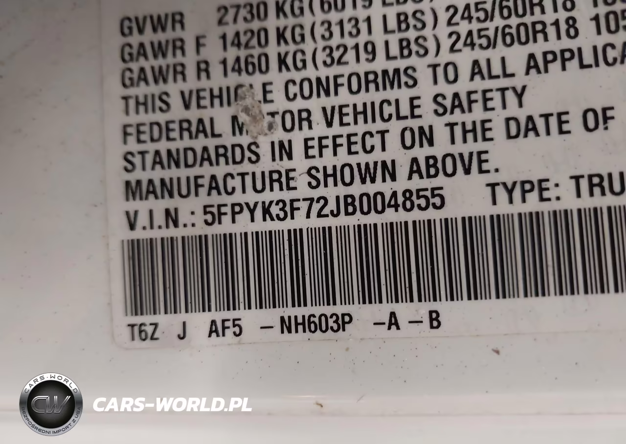 2018 Honda Ridgeline Rtl-E VIN:5FPYK3F72JB004855 - 9