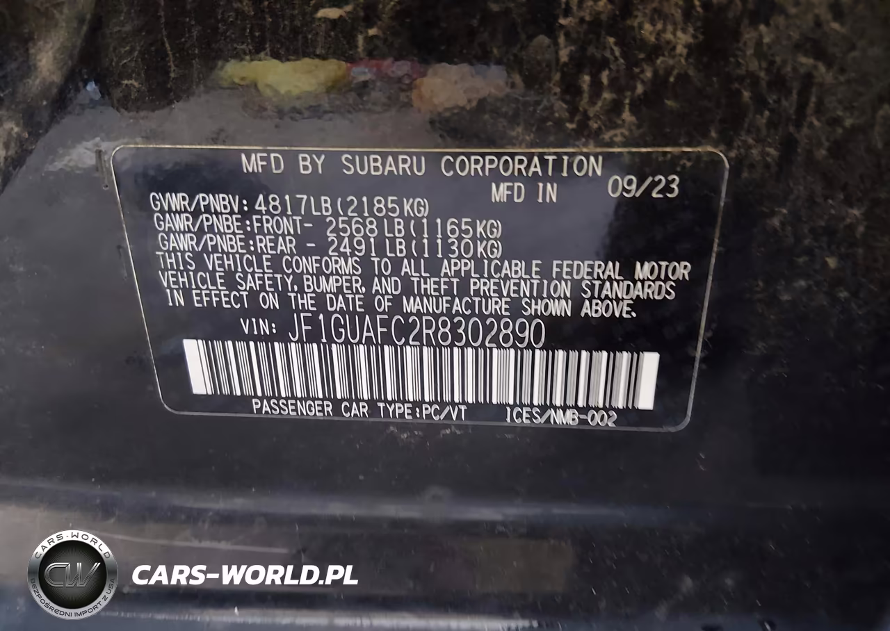 2024 Subaru Impreza Sport 5-Door VIN:JF1GUAFC2R8302890 - 9