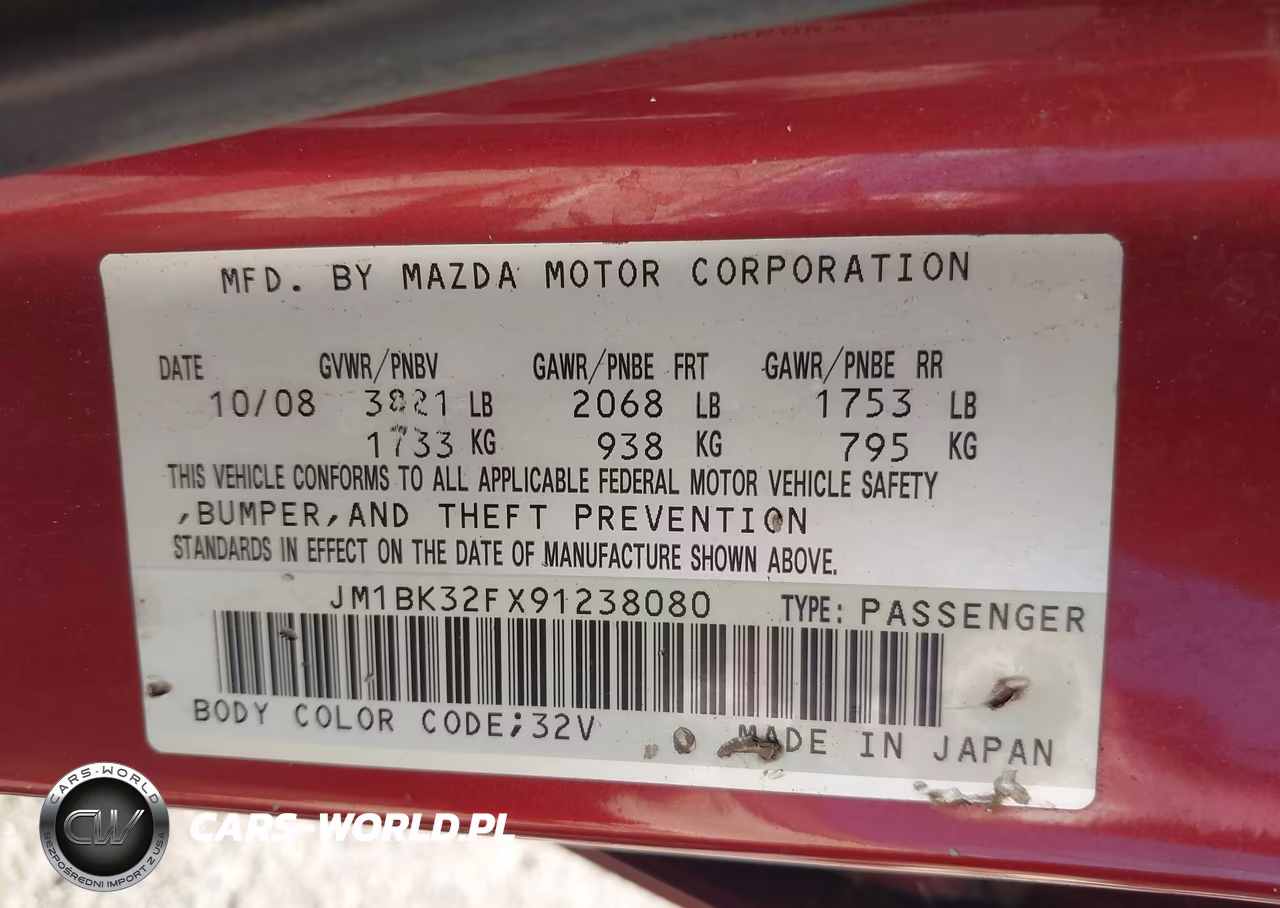 2009 Mazda Mazda3 I VIN:JM1BK32FX91238080 - 9