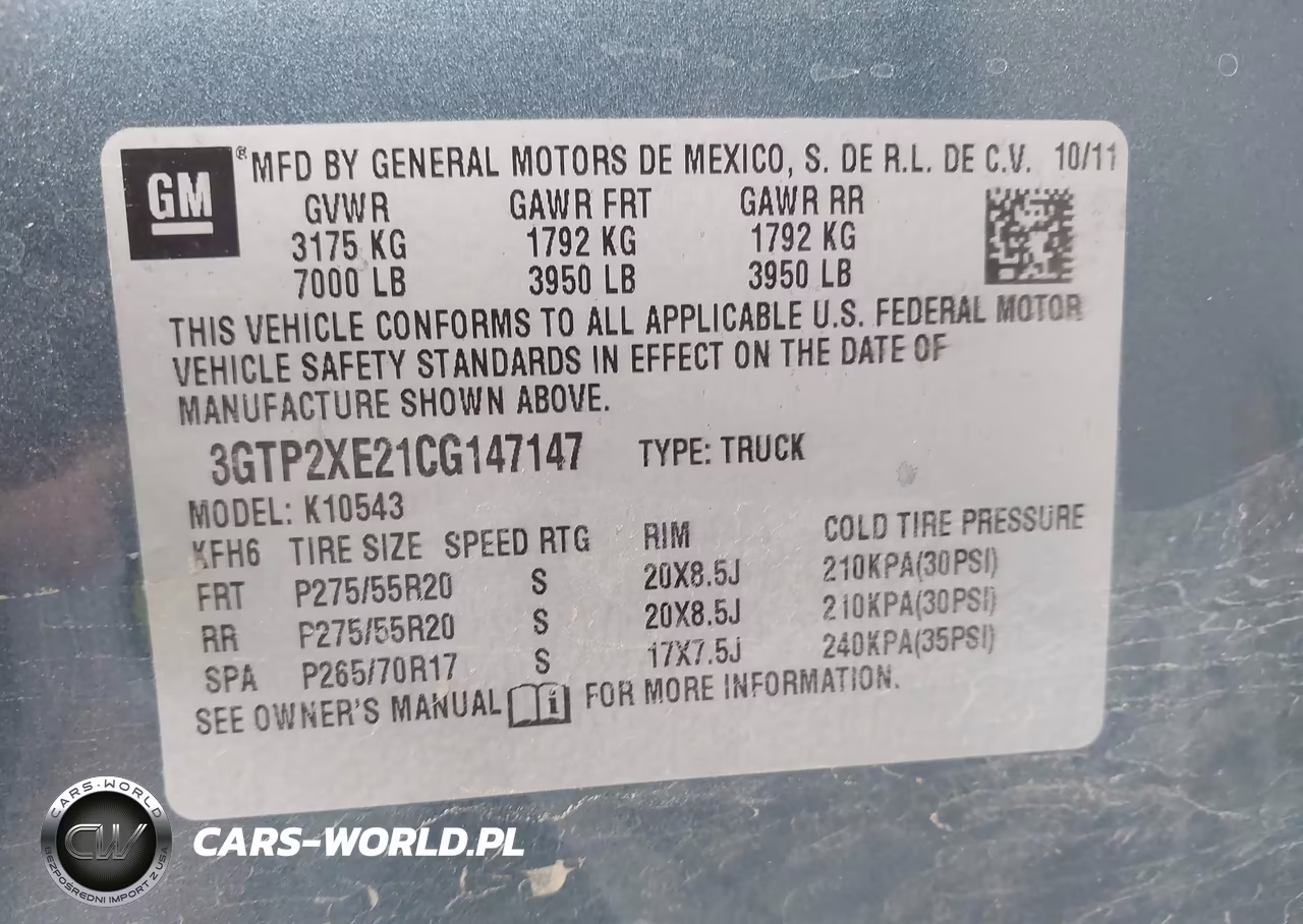 2012 GMC Sierra 1500 Denali VIN:3GTP2XE21CG147147 - 8