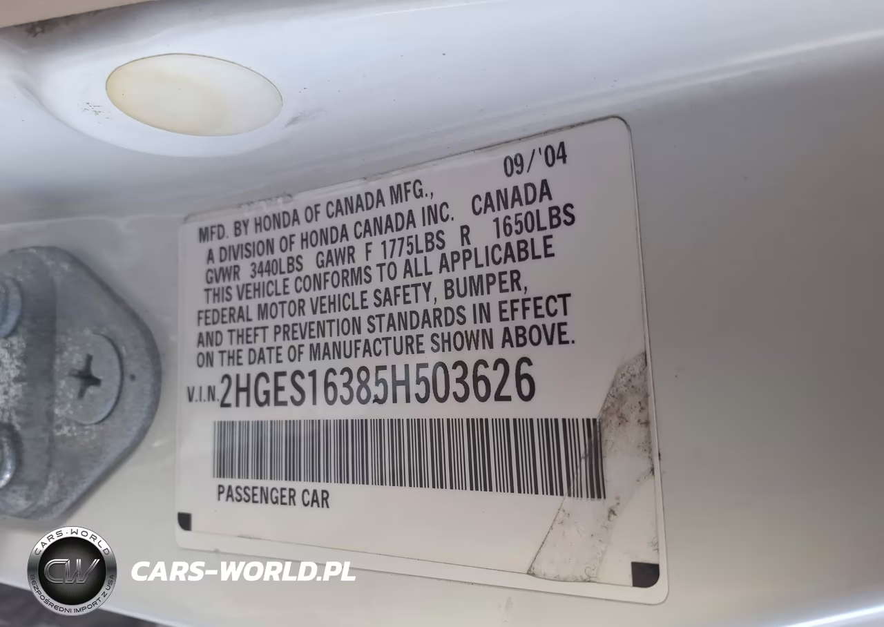 2005 Honda Civic Vp VIN:2HGES16385H503626 - 9