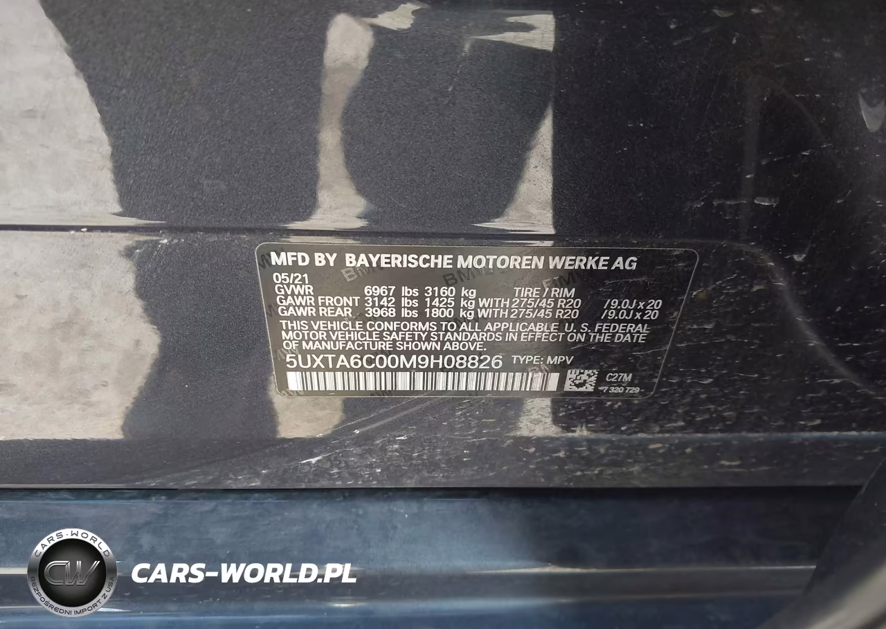2021 BMW X5 Phev xDrive45E VIN:5UXTA6C00M9H08826 - 9