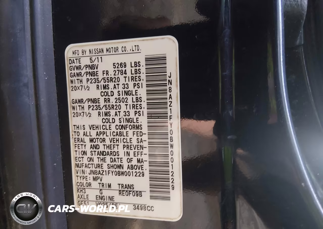 2011 Nissan Murano Crosscabriolet VIN:JN8AZ1FY0BW001229 - 9