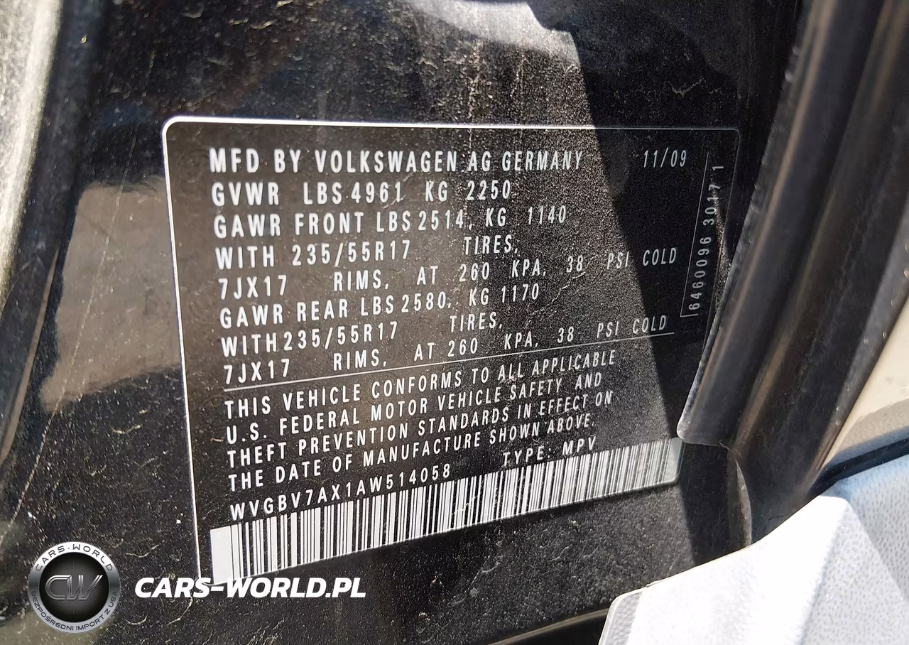 2010 Volkswagen Tiguan Wolfsburg Edition VIN:WVGBV7AX1AW514058 - 9
