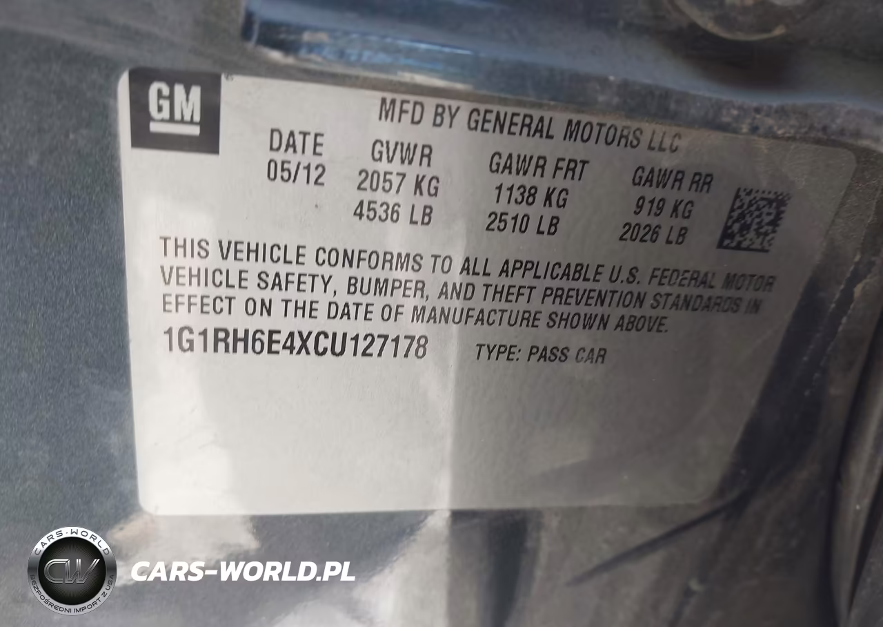 2012 Chevrolet Volt VIN:1G1RH6E4XCU127178 - 9