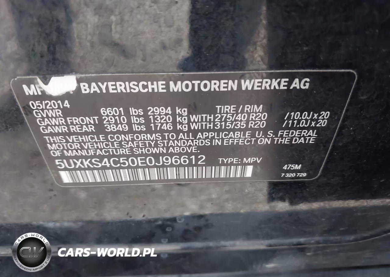 2014 BMW X5 xDrive35D VIN:5UXKS4C50E0J96612 - 9