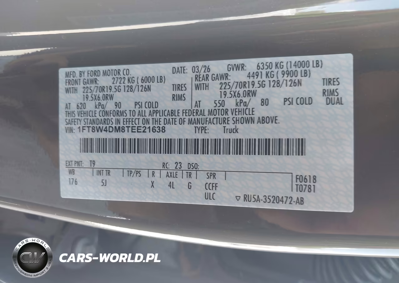 2026 Ford F-450 Lariat VIN:1FT8W4DM8TEE21638 - 8