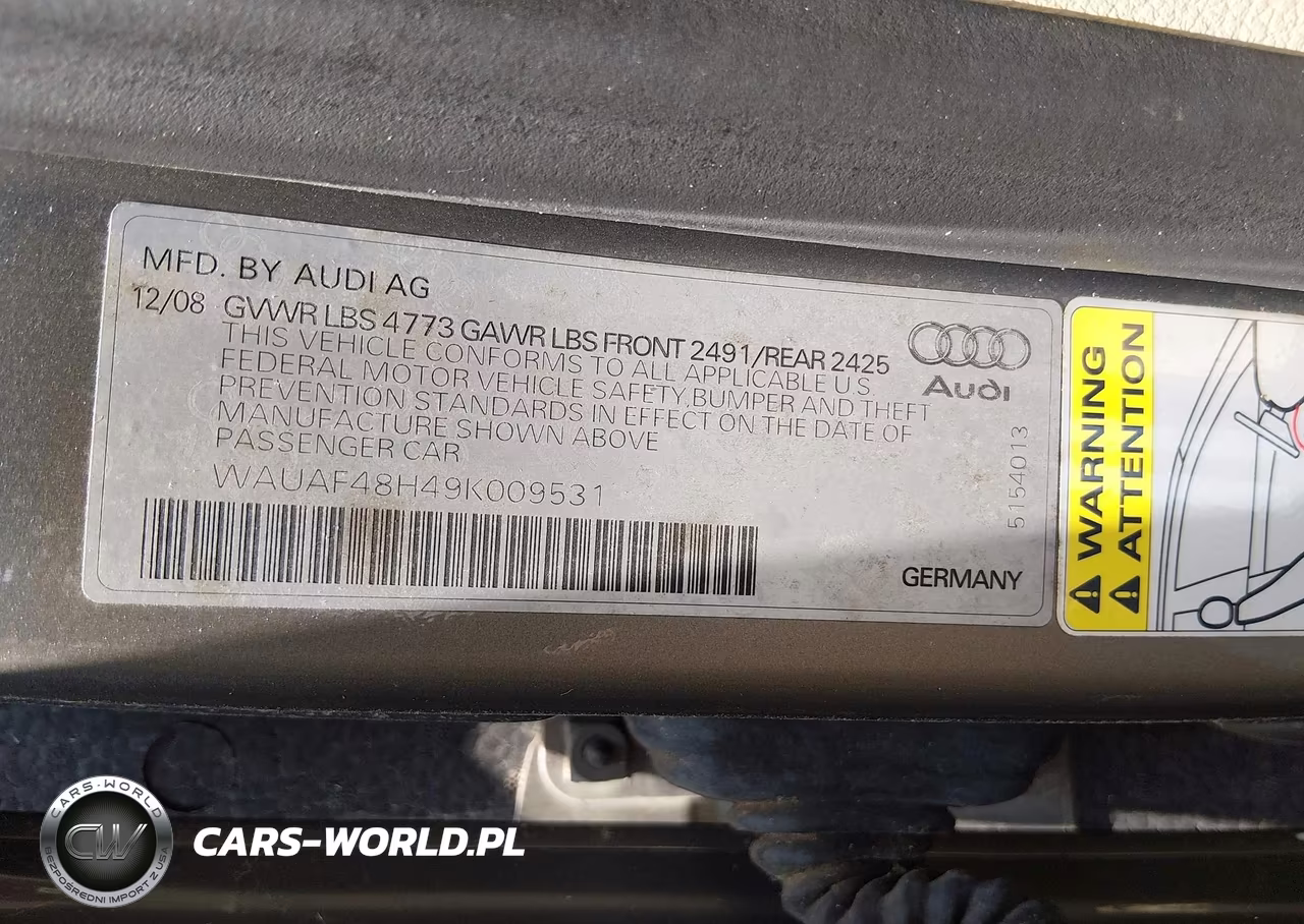 2009 Audi A4 2.0T Special Edition VIN:WAUAF48H49K009531 - 9