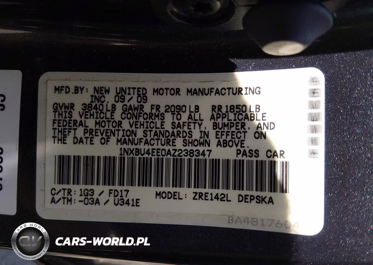 2010 Toyota Corolla S VIN:1NXBU4EE0AZ238347 - 9