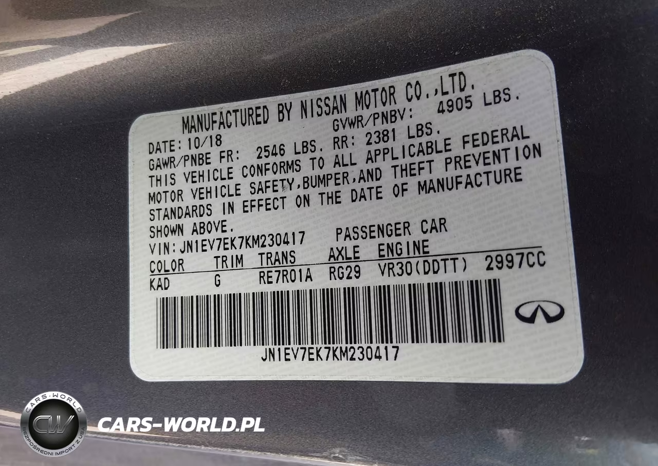 2019 Infiniti Q60 3.0T Luxe VIN:JN1EV7EK7KM230417 - 9