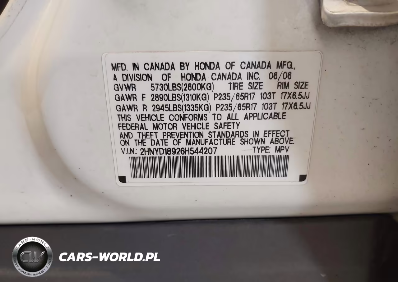 2006 Acura Mdx VIN:2HNYD18926H544207 - 9