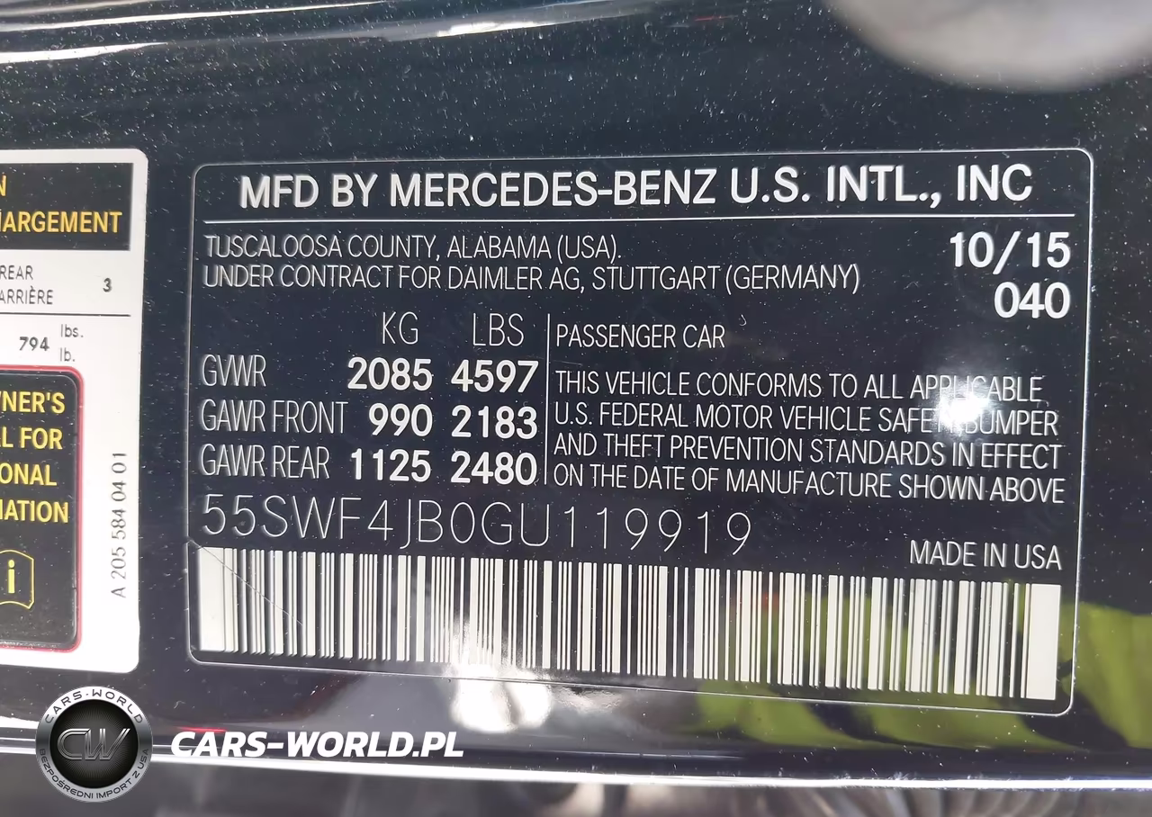 2016 Mercedes-Benz C 300 VIN:55SWF4JB0GU119919 - 9