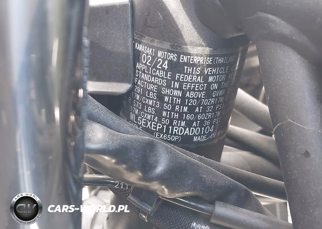 2024 Kawasaki Ex650 P VIN:ML5EXEP11RDAD0104 - 10