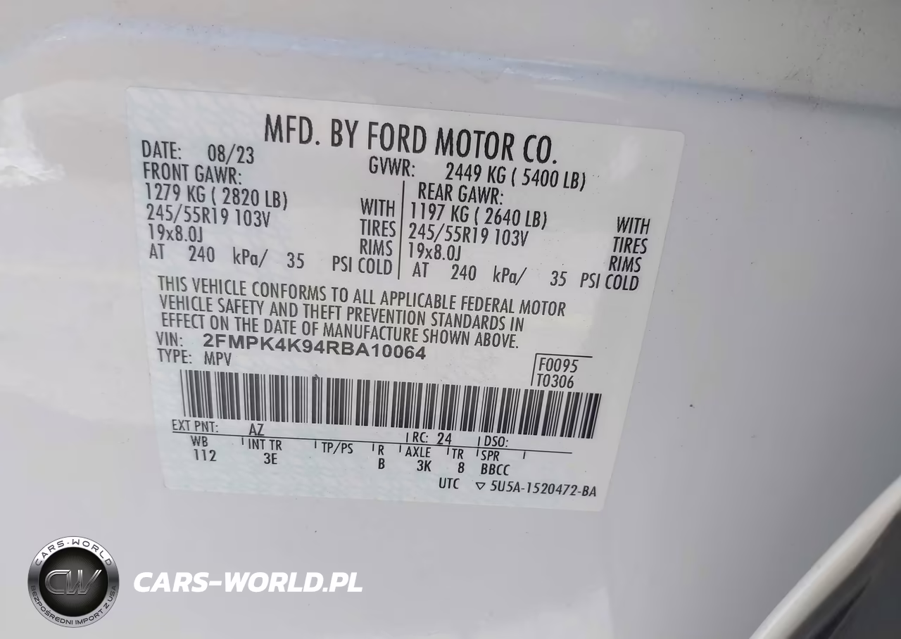 2024 Ford Edge Titanium VIN:2FMPK4K94RBA10064 - 9