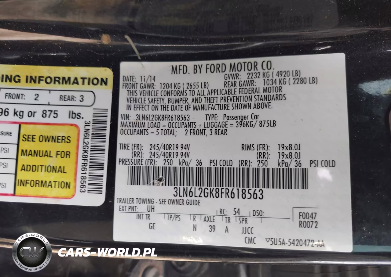 2015 Lincoln Mkz VIN:3LN6L2GK8FR618563 - 9