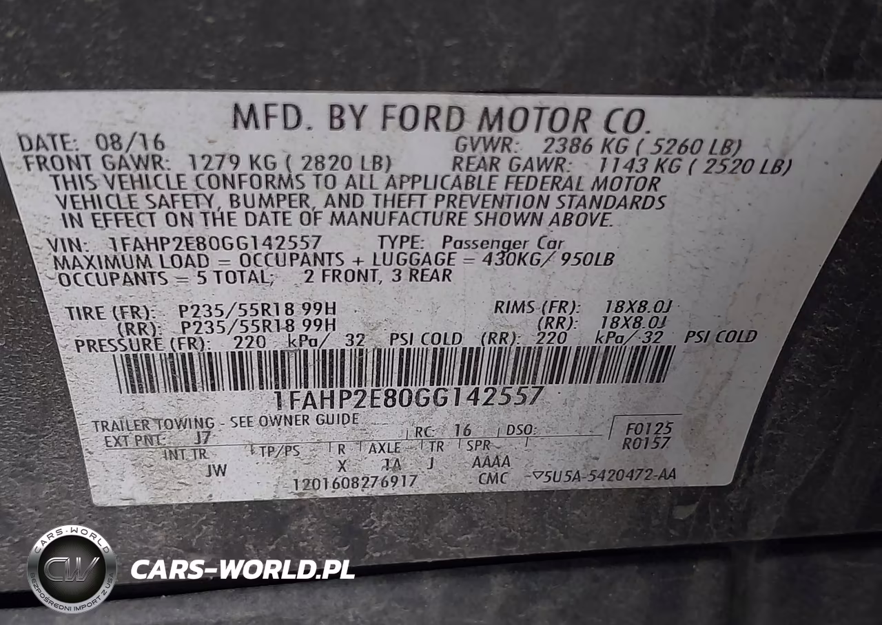 2016 Ford Taurus Sel VIN:1FAHP2E80GG142557 - 9