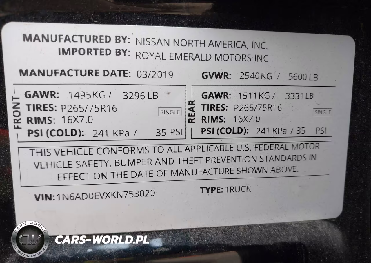 2019 Nissan Frontier Pro-4X-S-Sl-Sv VIN:1N6AD0EVXKN753020 - 9