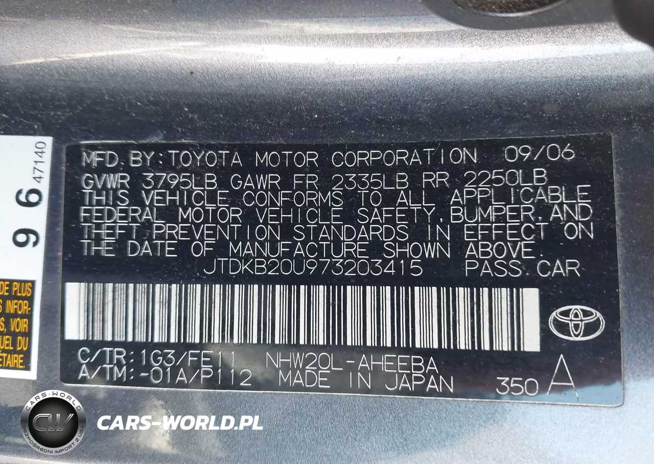 2007 Toyota Prius Touring VIN:JTDKB20U973203415 - 9