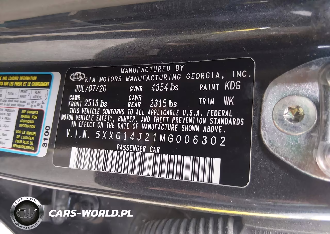 2021 Kia K5 Lxs VIN:5XXG14J21MG006302 - 9