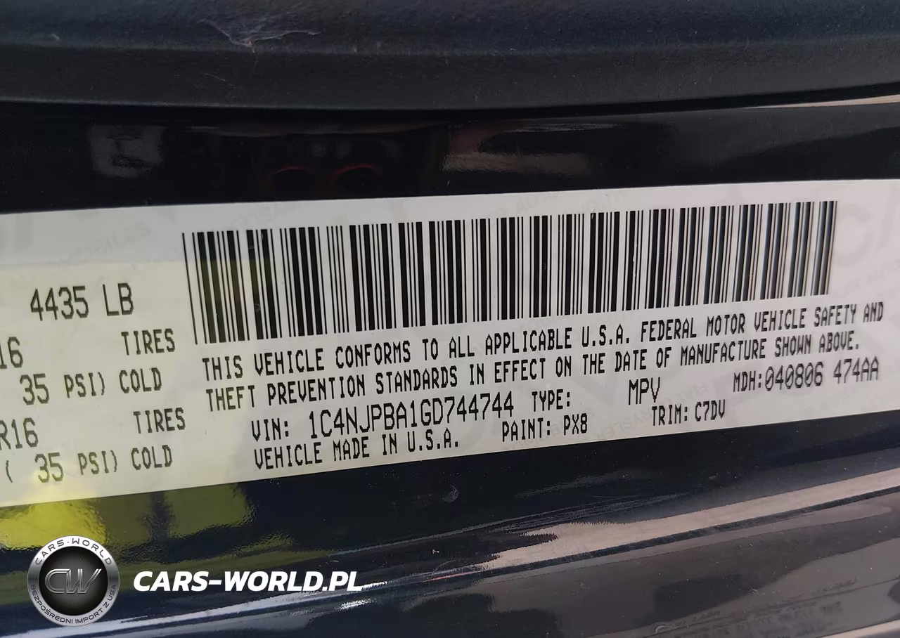 2016 Jeep Patriot Sport VIN:1C4NJPBA1GD744744 - 9