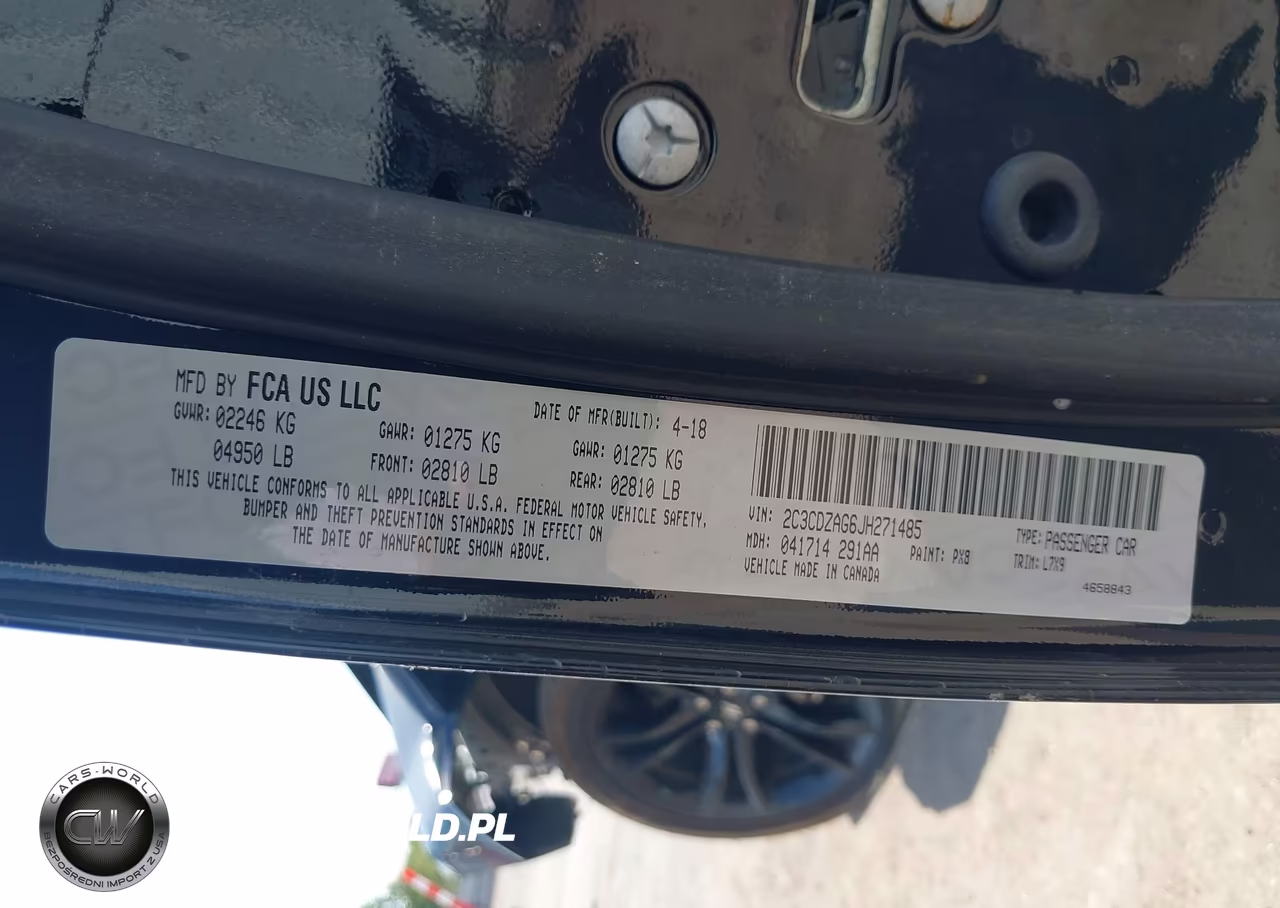 2018 Dodge Challenger Sxt VIN:2C3CDZAG6JH271485 - 9
