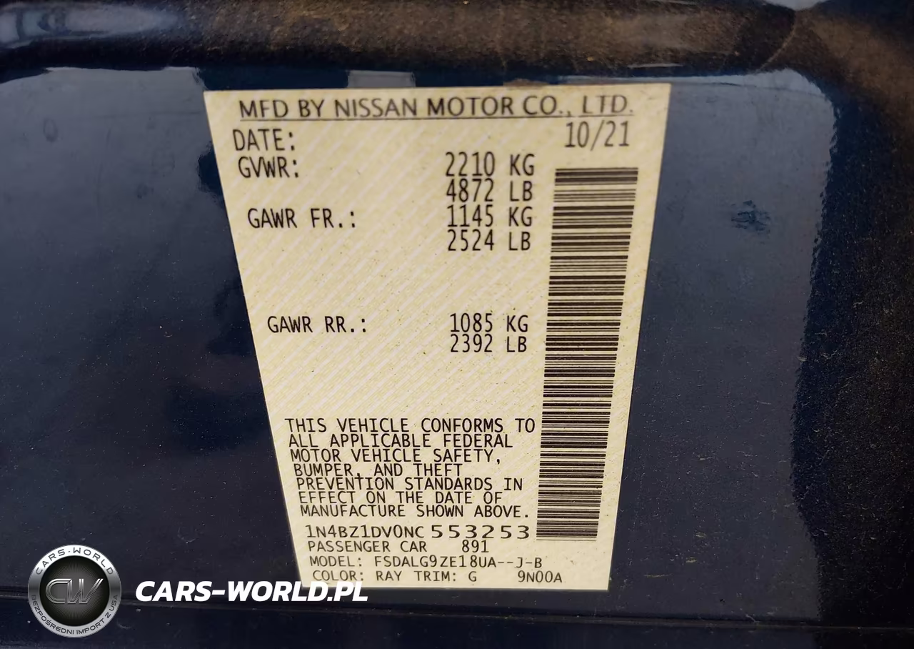 2022 Nissan Leaf Sl Plus 62 Kwh VIN:1N4BZ1DV0NC553253 - 9